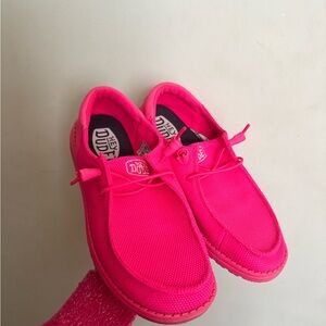 Hey Dude Neon Pink Loafers